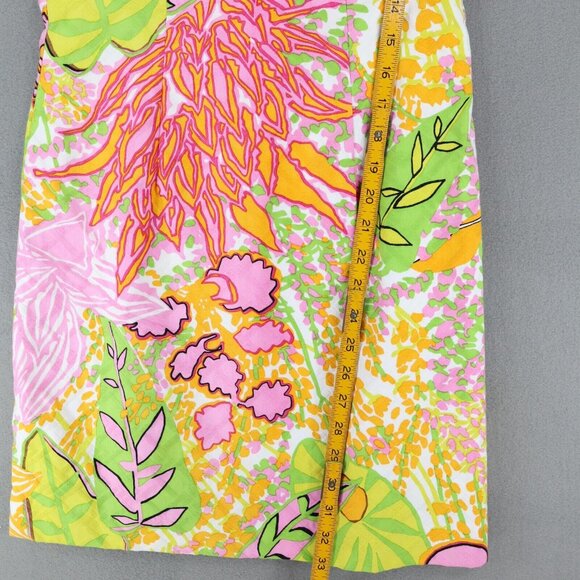 Trina‎ Turk Secret Shift Dress Size 4 Floral Multi Color Print Flowers Lace - Picture 7 of 7